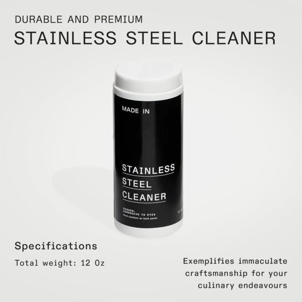 61UReLIwC4L._AC_SL1500_ Made In Stainless Steel Cleaner Review Effective Polishing for Cookware Shine