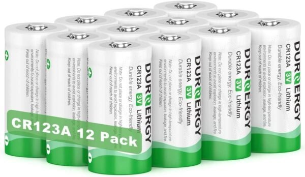 CR123A Lithium Batteries Review DURNERGY High Power 3 Volt 12 Pack Comparison