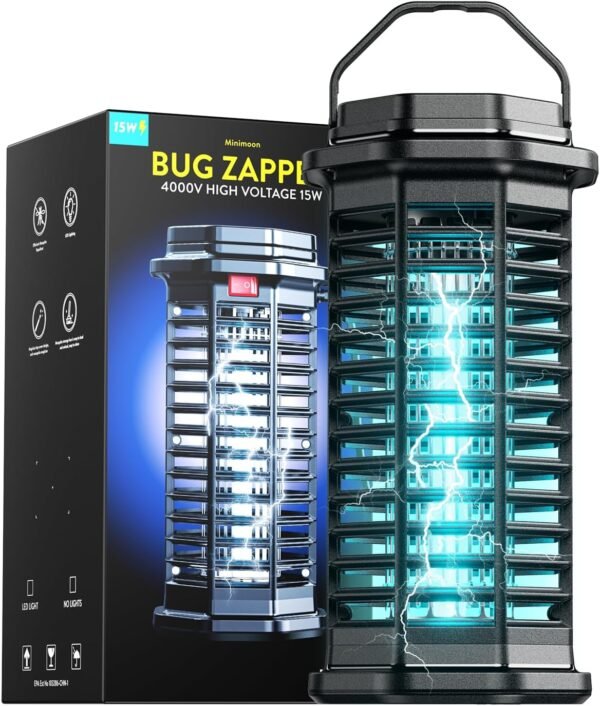 Minimoon Bug Zapper Review High-Efficiency Outdoor Mosquito Control with Waterproof Design