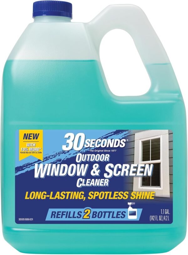 30 SECONDS Outdoor Window Cleaner Review Unveils Streak-Free Shine and Easy Hose-End Use