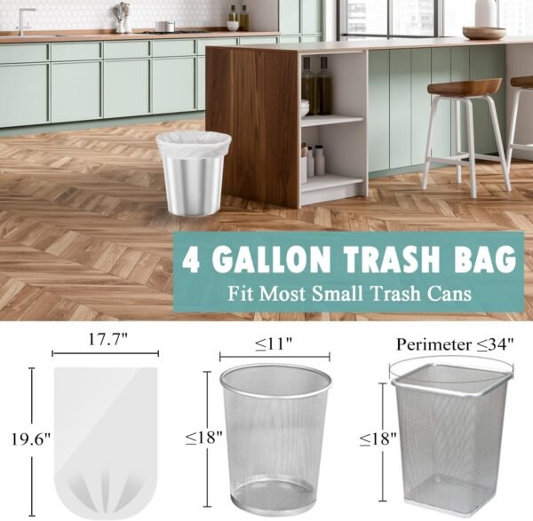 4 Gallon Small Trash Bags PACCOLYN Review Durable Unscented Bathroom Liners