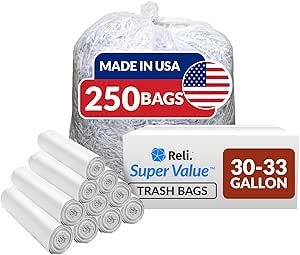 71ZJKlpFj-L.__AC_SX300_SY300_QL70_ML2_ Heavy Duty 33 Gallon Trash Bags Reli Review Bulk Clear Strength and Durability