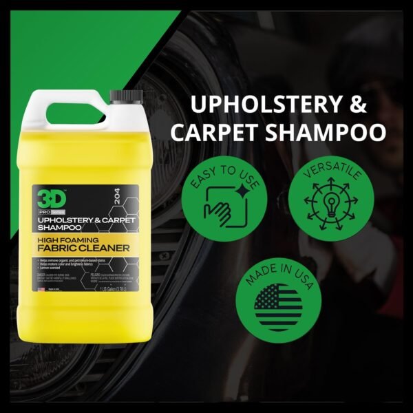 3D Upholstery Carpet Shampoo Review High Foam Stain Remover by 3D Car Care Products