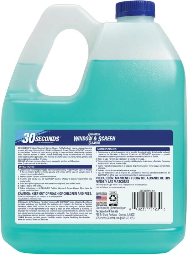 30 SECONDS Outdoor Window Cleaner Review Unveils Streak-Free Shine and Easy Hose-End Use