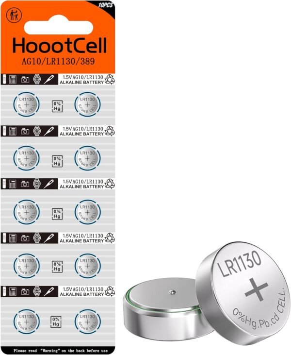AG10 LR1130 Battery Review HoootCell Coin Cell Long Lasting Power Comparison