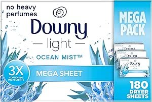 Downy Light Mega Dryer Sheets Review Best Fabric Softener for Softness and Freshness